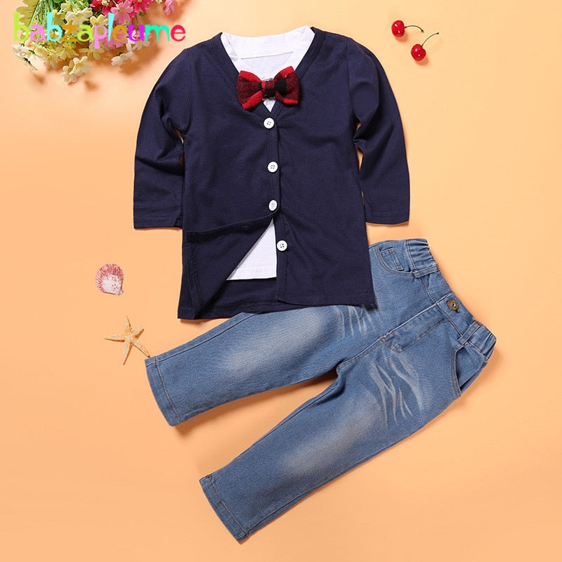 3Pcs Cardigan Coat +Shirt W/ Jeans - Shopminidrip