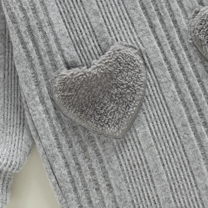 Heart Pocket Knitted Sweater Dress - Shopminidrip