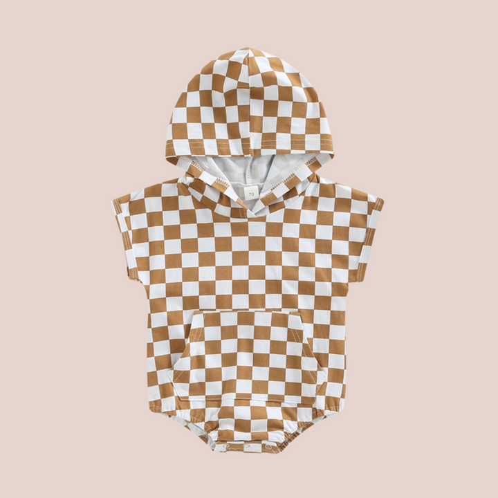 Checkered Print Romper - Shopminidrip