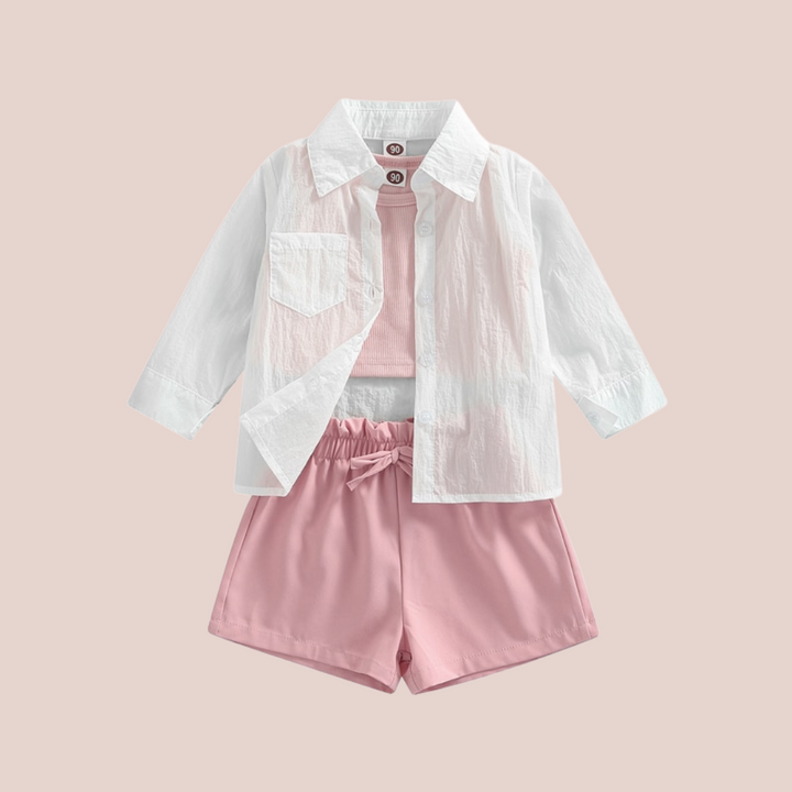 Button Up Top W/ Tank + Shorts - Shopminidrip
